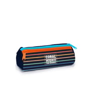 CORAL HIGH 31031 ÇOK RENKLİ ÇİZGİ DESENLİ ÜÇ BÖLMELİ KALEM ÇANTASI