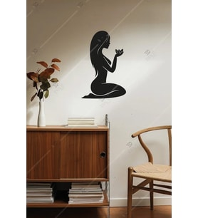 Spa Salon Ahşap Duvar Dekoru Duvar Tablosu (Siyah)