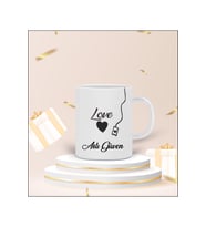Kişiye Özel Love Tasarımlı Kupa Bardak (Beyaz)