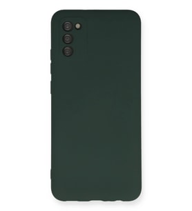 Durukar® Samsung Galaxy A03S Kılıf Nano içi Kadife Silikon - Koyu Yeşil