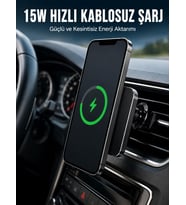 Manyetik Kablosuz Araç Şarj Cihazı 15W MagSafe Araç İçi Telefon Tutucu