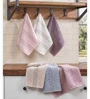 Bicomi Soft Touch Ultra Emici & Hızlı Kuruyan %100 Pamuklu 6'lı Mutfak ve El Havlusu Seti (30x50 cm
