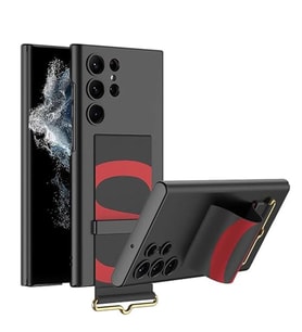 Coverzone Samsung Galaxy S23 Ultra ile uyumlu Deri Parmak Tutuculu Stand Olabilen Kamera Koruma �?k?nt? Y�kselti MagSafe ile uyumlu Ask? Kay?? Ask?l? ?nce Sert Rubber K?l?f