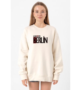 La Casa De Papel Berlin Ekru Kadın 2ip Sweatshirt