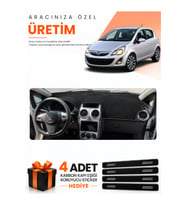 OPEL CORSA D (2006-2014) Uyumlu Torpido Koruma Örtüsü Oto Kılıfı - Siyah