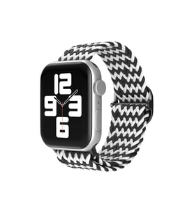 Mey İthalat® Watch 42Mm Kordon - Zigzag Siyah-Beyaz