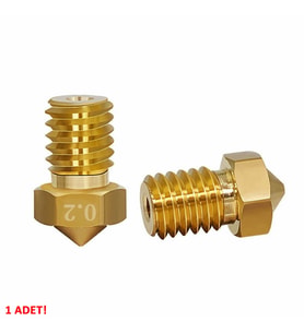 0.2mm x 1.75mm M6 Prinç Nozzle 3D Yazıcı Printer 1.75mm Filament Uyum MK8 CR-10 CR-10S Ender 3