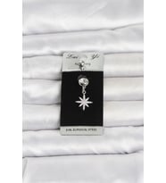 Mey İthalat® 316L Cerrahi Çelik Sallantılı Kutup Yıldızı Model Göbek Piercing