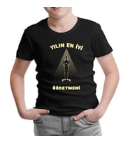 Yılın Öğretmeni Oscar Öğretmenler Günü Siyah Çocuk Tshirt