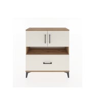 Arges Şifonyer 3 Raflı Tek Çekmeceli 2 Kapaklı 88x30x96 Çam-Aytaşı
