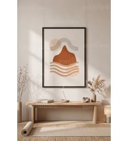 Minimalist Doğa Soyutlaması 1. Kalite Ahşap Çerçeveli Tablo