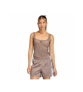 Adidas Aop Tank Top Kadın Günlük Crop Üst KD8822 Kahverengi