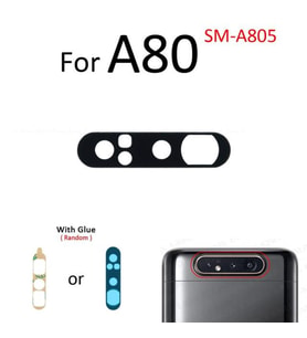 Samsung Galaxy A80 Arka Kamera Camı Lens Yapışkanlı