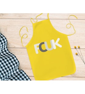 BK Gift Fcuk Tasarımlı Sarı Mutfak Önlüğü Aşçı Hediyesi, Arkadaşa Hediye-7