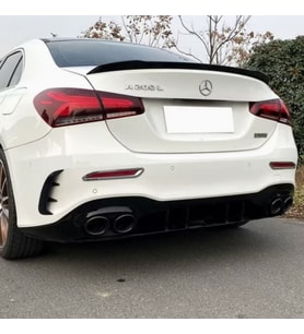 Mercedes A Serisi W177 Sedan A35 Amg Arka Difüzör 2019-2023 Arası uyumlu Çift Çıkış