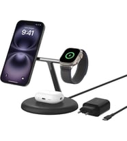 Belkin BoostCharge Pro Qİ2 WIZ023VFBK MagSafe 3in1 Kablosuz Hızlı Şarj Aleti Teşhir