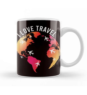 Love Travel Blogger Traveler Wanderlust Adventure Traveling Kupa Bardak Porselen