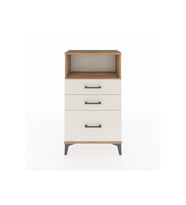 Arges Komodin Tek Raflı 3 Çekmeceli 60x30x106 Çam-Aytaşı