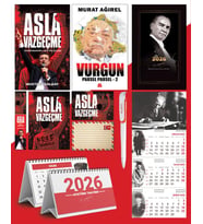 Asla Vazgeçme - Ayraç - Kartpostal - Poster - Vurgun - Parsel Parsel 2 -  2026 Ajanda Gazi Paşa - İmza Duvar Takvimi - Masa Takvimi