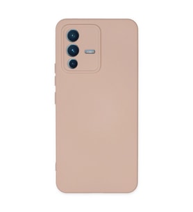 Vivo V23 5g Kılıf Nano İçi Kadife Silikon - Pudra