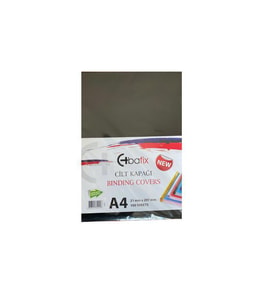 Bafix Cilt Kapağı Plastik Opak A4 160 MIC Siyah (Karışık)
