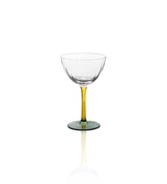 The Mia Ayaklı Cam Dondurma Kasesi Sarı Yeşil 240 ml (Çok Renkli)