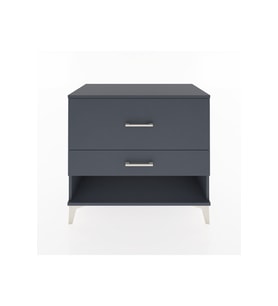 Hyperion Şifonyer 2 Çekmeceli 88x44x80 Antrasit-Antrasit