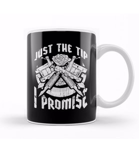 Just The Tip I Promise Tattoo Artist Pun Inked Kupa Bardak Porselen
