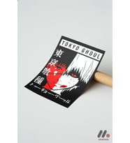 Tokyo Ghoul Poster, Çerçevesiz Yüksek Kalite Duvar Afişi - Anime Severlere Özel Hediye