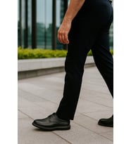 Growish GR0314 Hakiki Deri Siyah Üst Kalite Siyah Poli Taban 45 - 46 - 47 Büyük Numara Erkek Günlük Casual Klasik Ayakkabı (Siyah)
