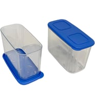 Tupperware 2'Li Set Şeffaf Ve Taze 715 Ml Şeffaf Mavi Buzdolabı Sistemi Taze Sistem Konteyner Kapakl
