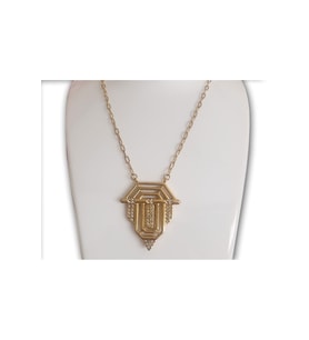 Çelik Kolye Sarı Gold İhtişamın Gücün Ve Özgüvenin Simgesi Serenay Kolyesi Büyük