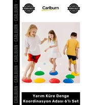 Özel Üretim Eğitici Spor Gelişim Duyusal Parkur Çocuk Yarım Küre Denge Koordinasyon Adası 6'lı Set