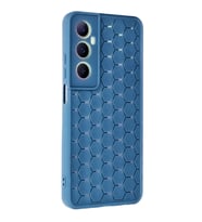 Realme C65 Kılıf Petek Silikon Kapak - Mavi