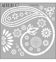 ARTDECO STENCİL 30X30CM ŞAL DESENİ 129