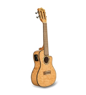 Lanikai QM-NACEC Quilted Maple Concert Elektro Ukulele (Naturel)  Doğal Akçaağaç Görünümü