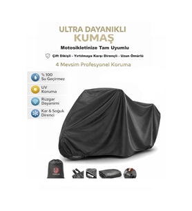CoverPlus Triumph Tiger 1200 Rally Motor Brandası,Motosiklet Branda (Siyah Renk)- Kar Su Yağmur Geçirmez