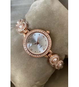 Özel Kutulusuyla Zikron Taşlı İncili Minimal Zarif Kadın Garantili Kol Saati Metal Kordon Rose Gold Renk Arkadaslara Sevgiliye Ablaya Anneye Ese Hanıma Teyzeye Halaya Dogum Gunu Özel Günlerde Yıldonumu Hediyesi Kız Kardese Cocuga Yeni İs İçin Hediye