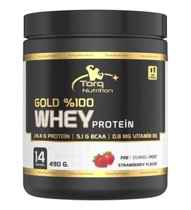 Torq Nutrition Gold Whey Protein Çilek Aromalı 490 gr