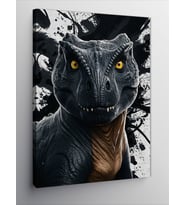 Kanvas Tablo Siyah Dinazor T-Rex
