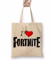 I Love Fortnite Bez Çanta Uzun Saplı