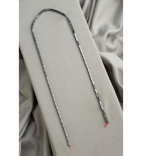 Hematit Doğal Taş Parlak Füme Dikdörtgen Kesim 2x6mm Dizi [AA]