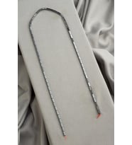 Hematit Doğal Taş Parlak Füme Dikdörtgen Kesim 2x6mm Dizi [AA]