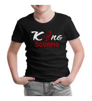 Burç - Scorpio King Siyah Çocuk Tshirt