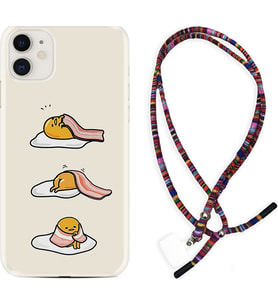Apple iPhone 11 12 13 Mini Kılıf Boyun Asklı Rasta Silikon Sweety Egg 1322