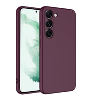 Vendas Samsung S23 Uyumlu W-Lansman Serisi Yumuşak Dokulu Kadife Iç Tasarımlı Lansman Kılıf (Koyu Mor)