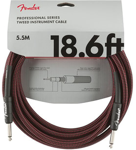 Fender 0990820067 Professional Enstrüman Kablosu (5.5m - Kırmızı Tweed) 5.5 Metre Kırmızı Tweed Esnek ve Dolaşmayı Önleyen Yapı