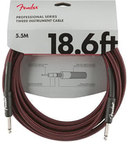 Fender 0990820067 Professional Enstrüman Kablosu (5.5m - Kırmızı Tweed) 5.5 Metre Kırmızı Tweed Esnek ve Dolaşmayı Önleyen Yapı