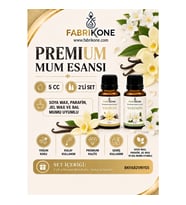 Premium Mum Esansı 5 cc 2'li Set - Vanilya, Yasemin - Soya Wax, Parafin, Jel Wax ve Bal Mumu Uyumlu BKFAB2VNYS5