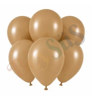 Çöl Kumu Renk Lateks Retro Balon (30 cm) - 6 Adet
